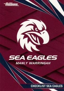 2024 NRL Traders Titanium #055 Manly-Warringah Sea Eagles Checklist Front